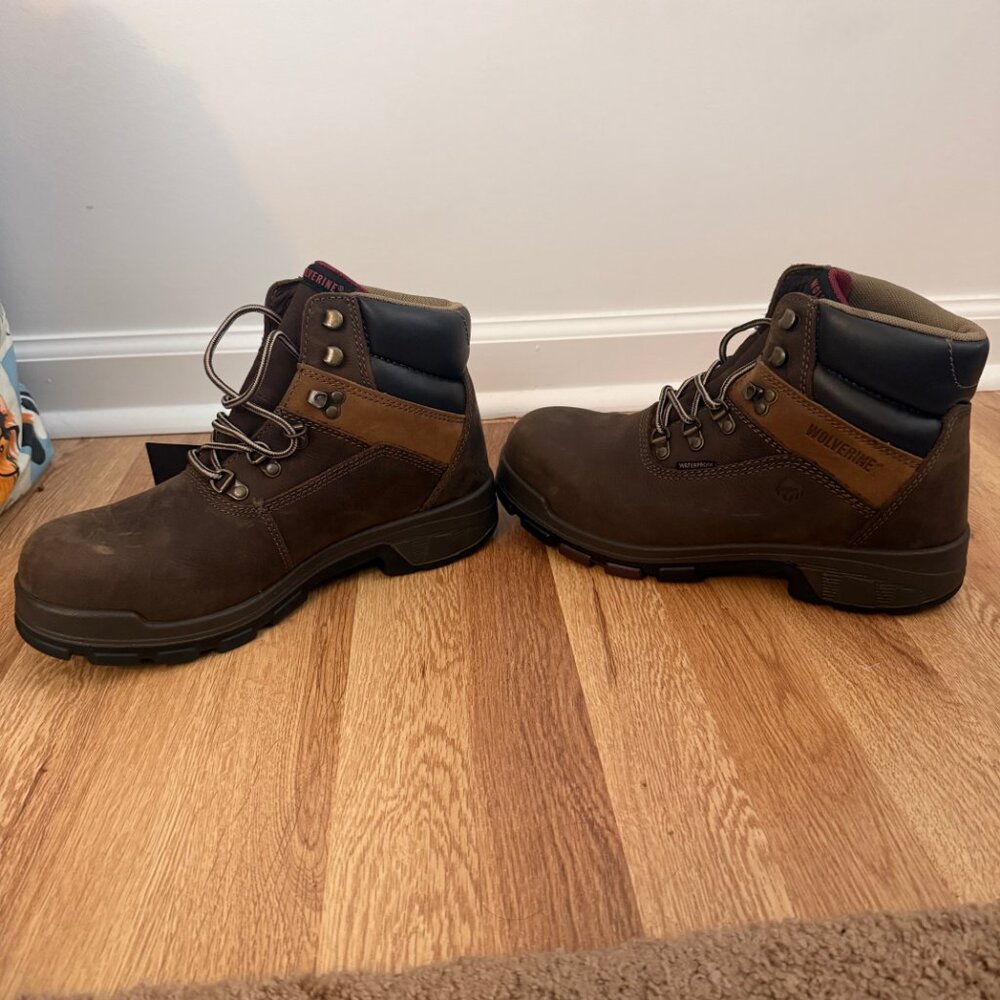 Wolverine Cabor 6" Waterproof Composite Toe Boots | Dark Coffee | Men’s 9 EW - Picture 3 of 12